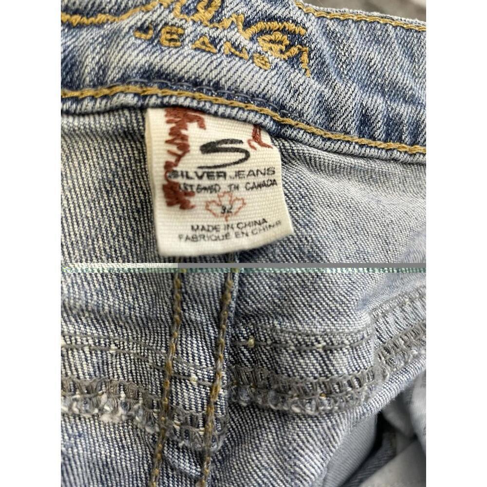 Vintage Silver Jeans Womens 32 Long Country Y2K Low Rise Lola Boot Light Wash - Picture 10 of 11